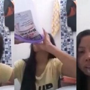 Sakit Hati ! TKW Singapura Tenggak Pembersih Lantai