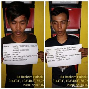 Dua Pemuda ‘Bekerja’ Dalam Gelap, Berujung Diciduk Polisi