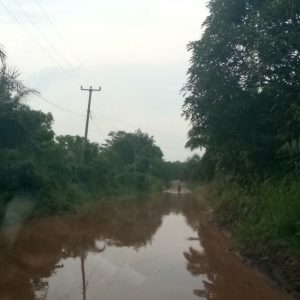 Kalau Hujan Deras, Jalan di Muba Berubah Bak Sungai