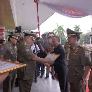 Satpol PP dan Linmas Muba Terbaik se-Sumsel
