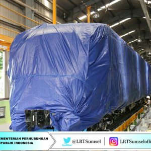 Rangkaian Kereta LRT Sumsel Sudah Dikirim