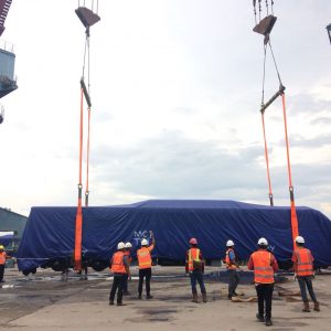 Enam Gerbong LRT Tiba di Palembang