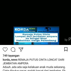 Putus Cinta, Sepasang ABG Nekat Terjun Dari Atas Ampera