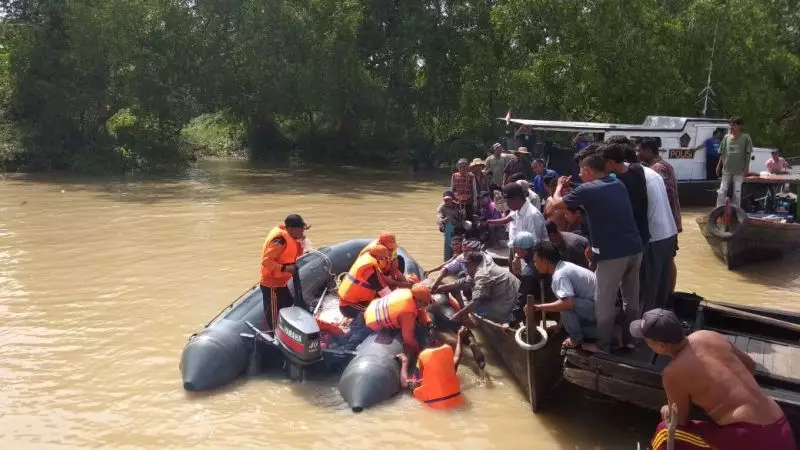Boat Yang Ditumpangi Wakapolres Labuhanbatu Tabrak Bongkahan Kayu Sebelum Tenggelam