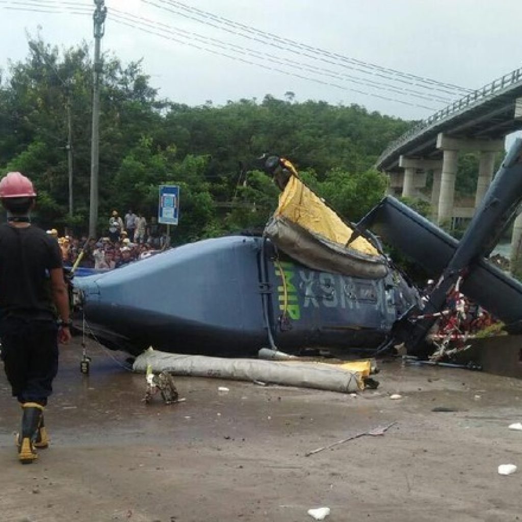 Helikopter PT Imip Jatuh Saat Bawa Warga Negara China