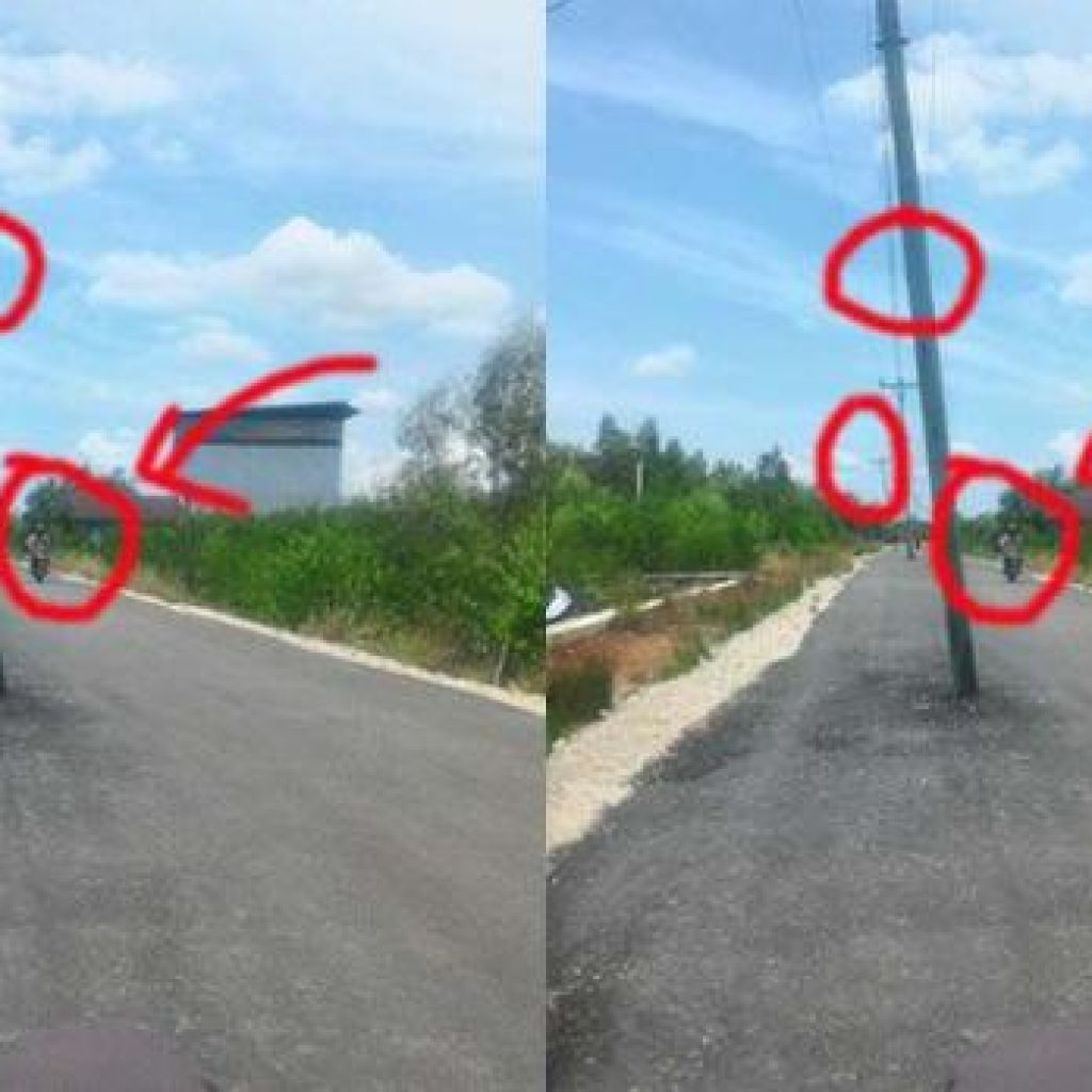 Aneh, Puluhan Tiang Listrik Ini Berada Di Tengah Jalan