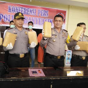Polres Banyuasin Gagalkan Pengiriman 10 Kg Ganja Kering