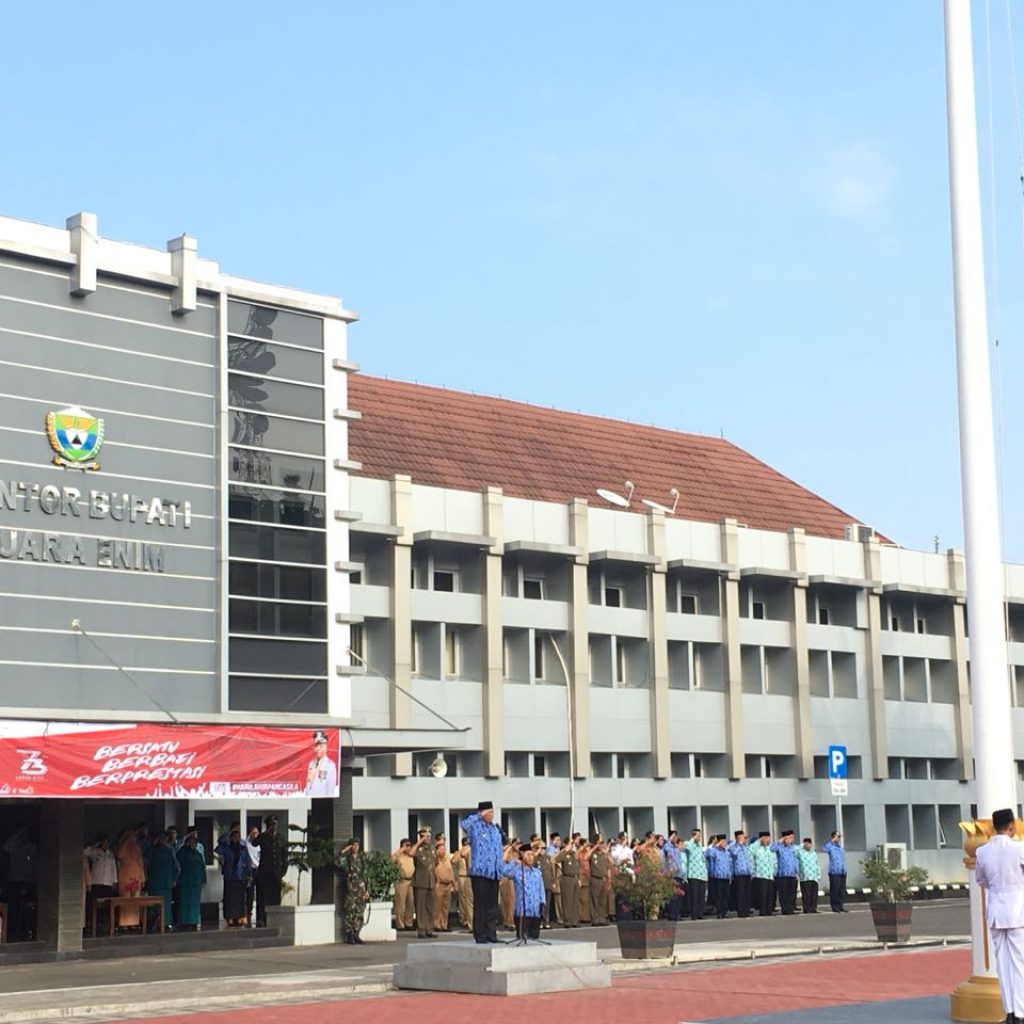 Pemda Muara Enim Gelar Upacara Peringatan Hari Lahir Ke-73 Pancasila