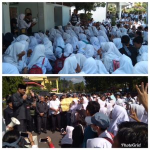 Ratusan Siswa SMAN 3 Lahat Tuntutan Kepsek Mundur