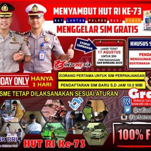 Peringati HUT Proklamasi, Polres Musi Rawas Gelar Pembuatan SIM Gratis