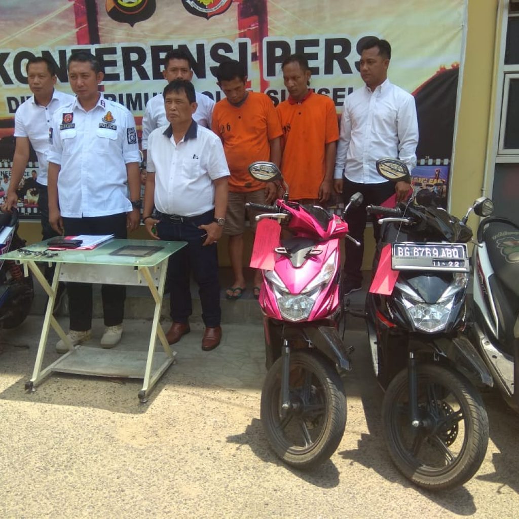 Dua Komplotan Penadah Motor Curian Dibekuk Jatanras Polda Sumsel