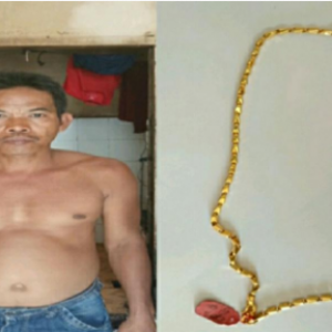 Curi 33,5 Gram Kalung Emas, Zainal Diciduk Tak Sampai Satu Jam