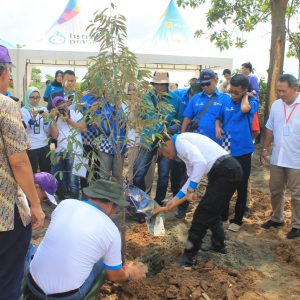 Dukung Konsep Go Green, PLN dan PT JSC Tanam 1.000 Pohon di Kompleks JSC