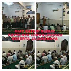 Safari Subuh, Kapolres Pastikan Keamanan Lubuk Linggau Jelang Pileg dan Pilpres