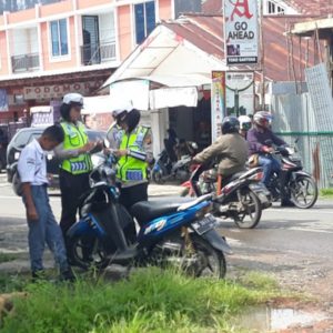 Razia Kendaraan, Sejumlah Pengendara Motor di Lahat Panik
