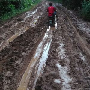 Janji PT PSM Tak Kunjung Terealisasi, Warga Desa Jermun Portal Jalan Menuju Kecamatan Pampangan
