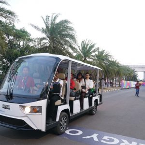 Keliling Jakabaring dengan Golf Car Cukup Bayar Rp 15 Ribu