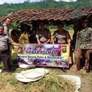 Sosialisasi Pileg dan Pilpres 2019 Aman, Polsek Tanjung Agung Turun ke Sawah