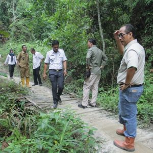 Jalan Kaki Sejauh 1,8 Km, Wakil Bupati Muba Cek Kondisi Jalan di Desa Tanjung Dalam