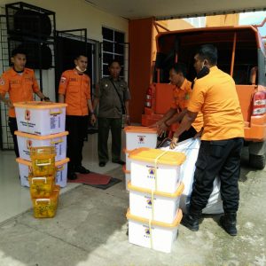 BPBD Muba Salurkan Bantuan Logistik Korban Banjir di Trans SP 3