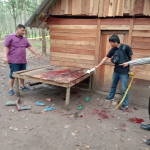 Diduga Cemburu Perbedaan pendapatan Hasil Karet, Pasutri di Dor Tetangga