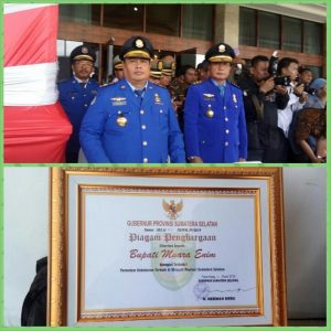 Gubernur Sumsel Berikan Penghargaan Terbaik Bagi Damkar Muara Enim