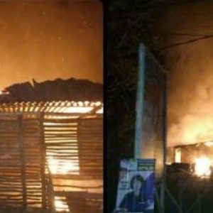 Konsleting Listrik, Satu Rumah Di Kecamatan Lembak Hangus Disantap Sijago Merah