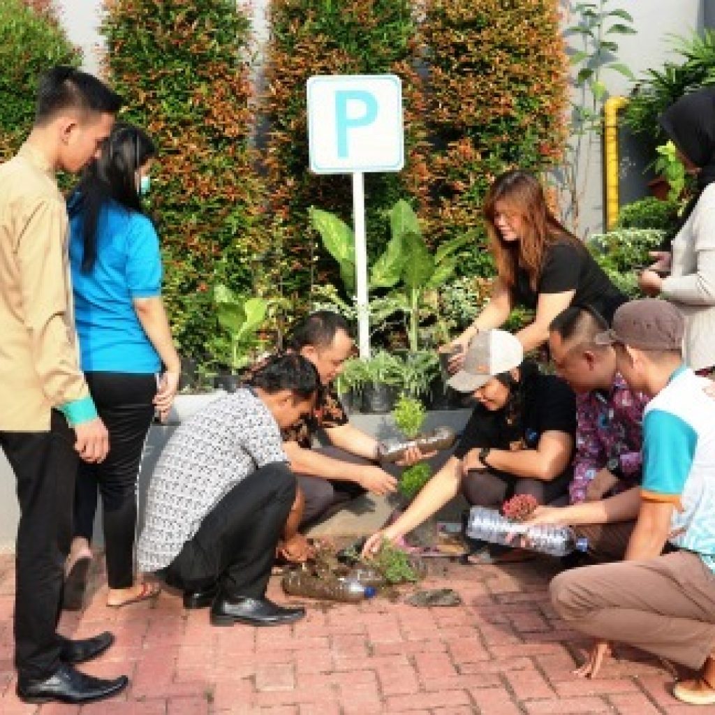 The 1O1 Hotel Manfaatkan Botol Plastik Bekas Untuk Menanam Tanaman