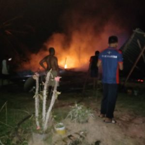 Korsleting Listrik, Satu Rumah di Desa Cinta Karya Dilalap Api