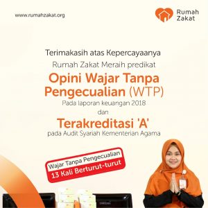 Rumah Zakat Kembali Meraih WTP