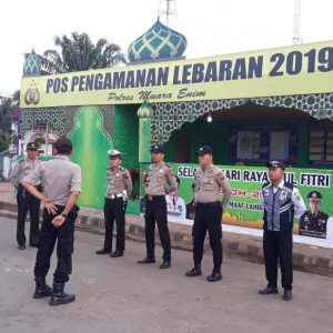 Sambut Para Pemudik, Polres Muara Enim Dirikan Pos Yang Unik