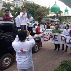 Mahasiswa Tuntut Turunkan Komisioner KPU Palembang