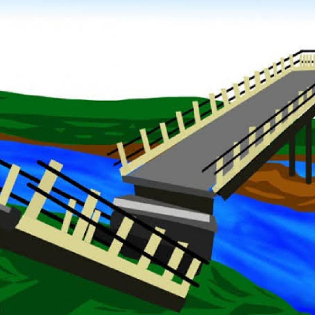 Jembatan Ambruk, Jalintim Lampung Sumsel  Lumpuh Total