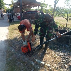 Terus Dirapikan, Lapangan Yang Akan Digunakan Upacara Pembukaan TMMD