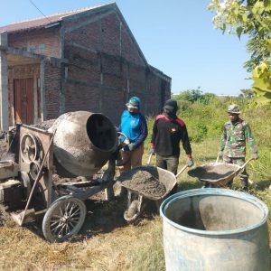 Terus Dikebut Pembangunan Talud TMMD