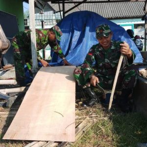 Mengawali Pra TMMD, TNI dan Warga Mulai “Menyentuh” Bangunan Talud