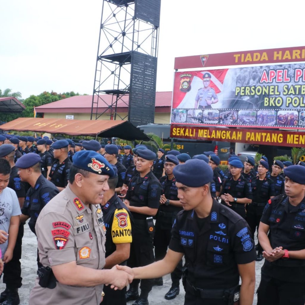 Sebanyak 600 Personil Brimob Pulang Dari BKO Polda Metro Jaya