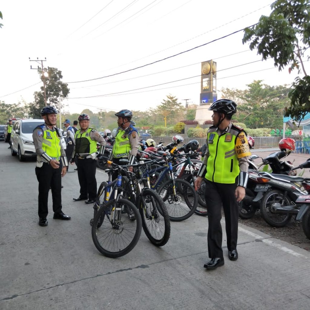 Ajak Masyarakat Hidup Sehat, Satlantas Polres Muara Enim Terapkan TSM