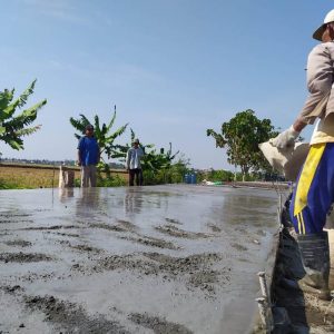 Waktu TMMD Terus Berkurang, Pengecoran Jalan TMMD Digenjot