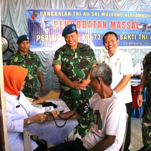 Bersinergi Dengan Rakyat Lanud SMH Adakan Pengobatan Massal