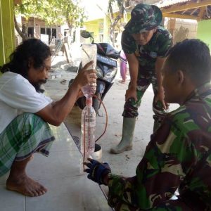 Berkolaborasi Dengan Warga, Satgas TMMD Ciptakan “Air Mancur” Mini