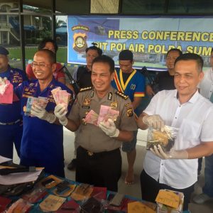 Polairud Polda Sumsel Amanakan 10,4 gram Sabu dan 31,5 Butir Ektasi