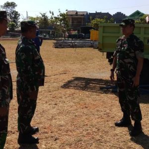 Pastikan Aman, Kasdim Cek Kesiapan Upacara TMMD Kalikondang