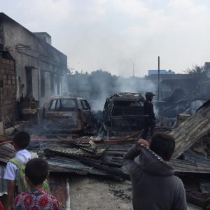 Kebakaran Hebat di Palembang, Hanguskan Dua Unit Mobil