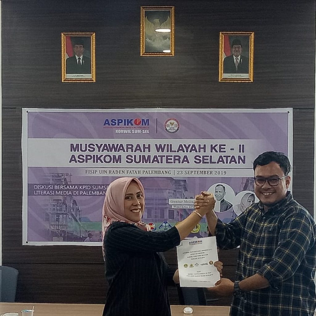 Gelar Muswil Kedua, Miftah Farid Terpilih Nahkodai Aspikom Sumsel