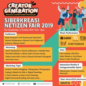 Edukasi Masyarakat Bahaya Internet, Kominfo Gelar Siberkreasi Netizen Fair 2019