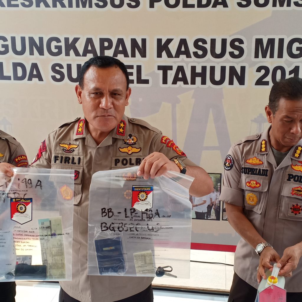 Penyelundupan 334,97 Ton Minyak Mentah Asal Muba Berhasil Diamankan Polda Sumsel