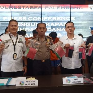Polrestabes Palembang Tangkap 5 Kurir Narkoba Antar Provinsi