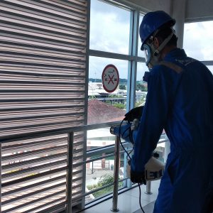 Cegah Penularan Korona, 12 Statsiun LRT Sumsel Disemprot Desinfektan Secara Bertahap