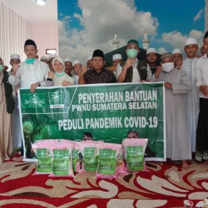 Tanggap Cegah Covid-19, PWNU Sumsel Berikan APD ke Pesantren Muqimus Sunnah Banyuasin